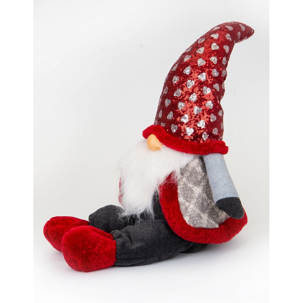 Kerstkabouter - zittend - 92 cm - Kerstdecoratie