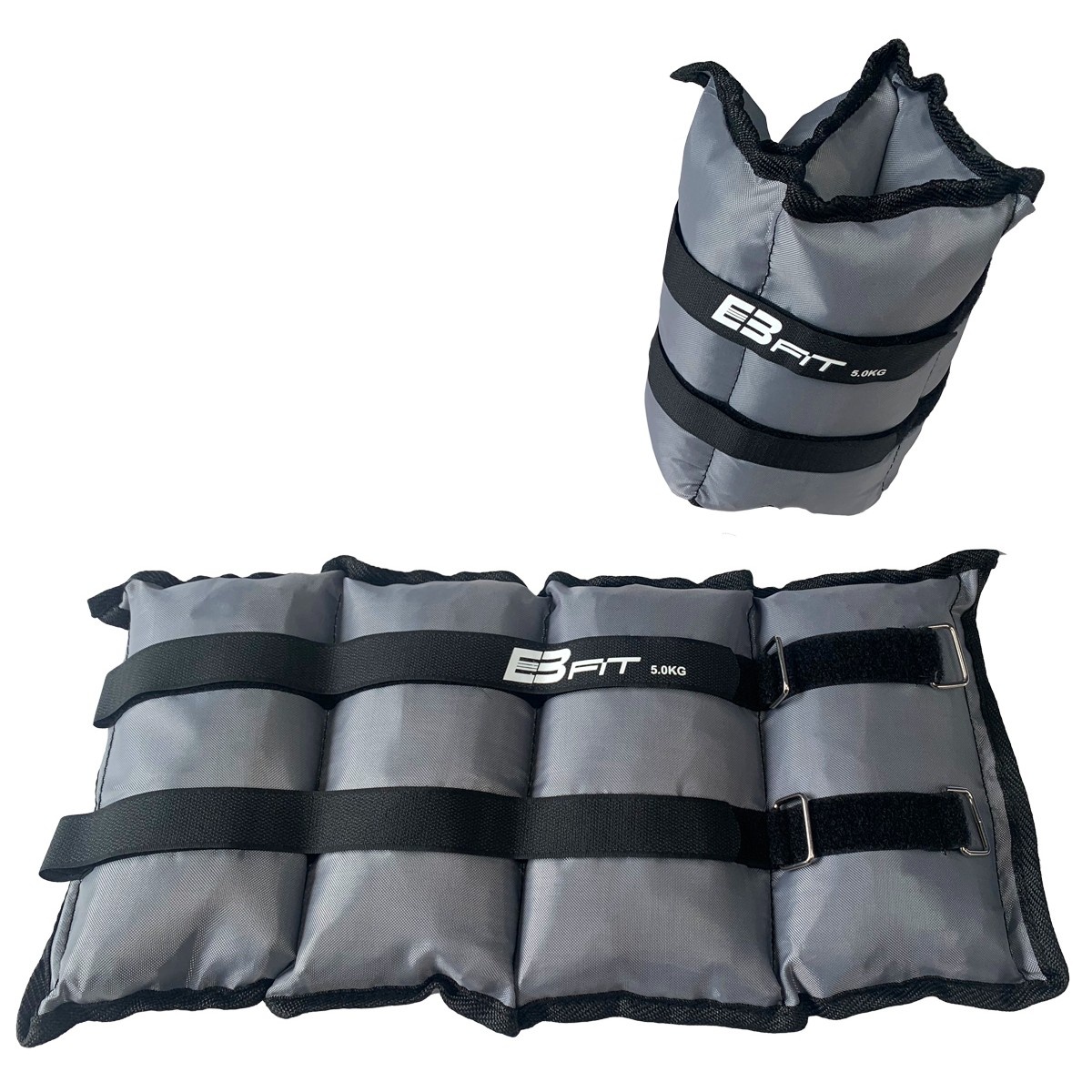 Enkelgewichten - Polsgewichten - 10 kg (2x5 kg) - grijs