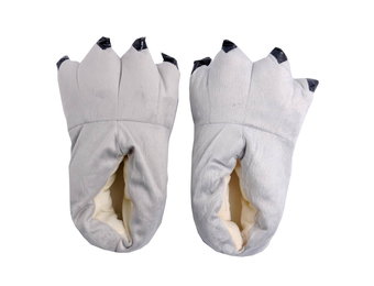 Pantoffels - Sloffen - berenklauw - grijs