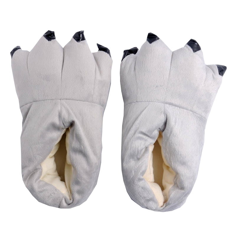 Pantoffels - Sloffen - berenklauw - grijs