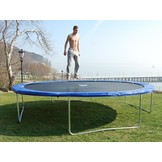Trampolinerand - 252 cm - 24 cm brede kraag - blauw