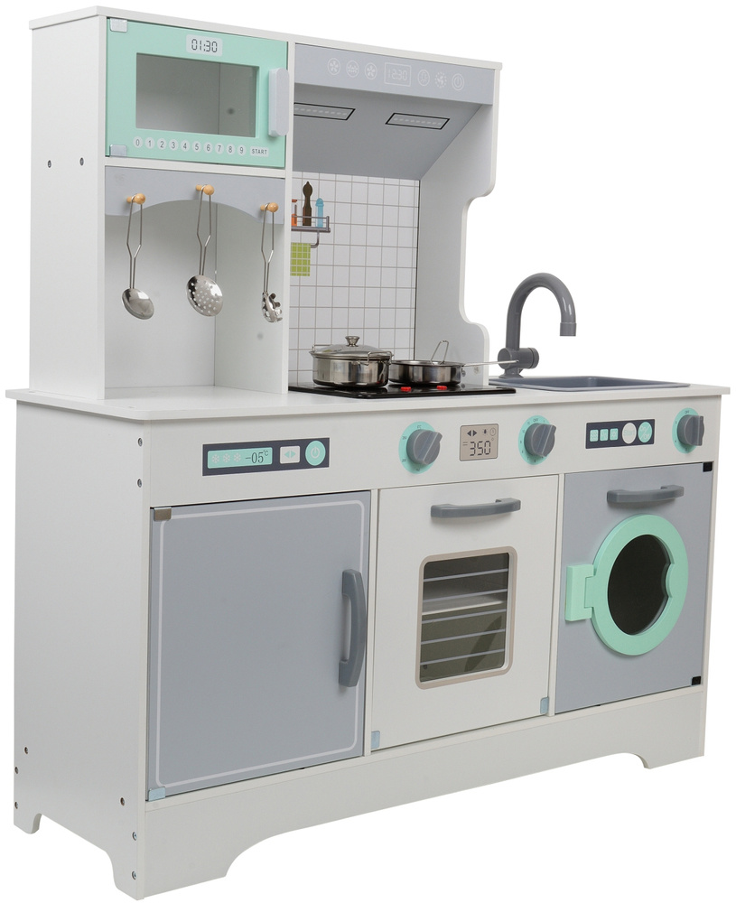 Kinderkeuken - met koksmuts en schort - hout - 91x30x90 cm