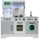 Kinderkeuken - met koksmuts en schort - hout - 91x30x90 cm