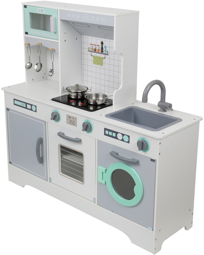 Kinderkeuken - met koksmuts en schort - hout - 91x30x90 cm