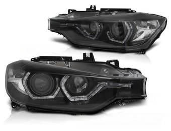 Koplampen BMW F30/F31 LCI 15-18 ANGEL EYES LED DRL ZWART