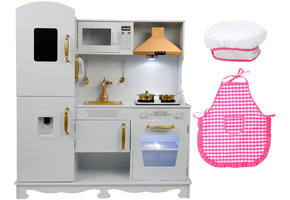 Kinderkeuken - met koksmuts en schort - hout - 91x30x106 cm