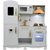 Kinderkeuken - met koksmuts en schort - hout - 91x30x106 cm