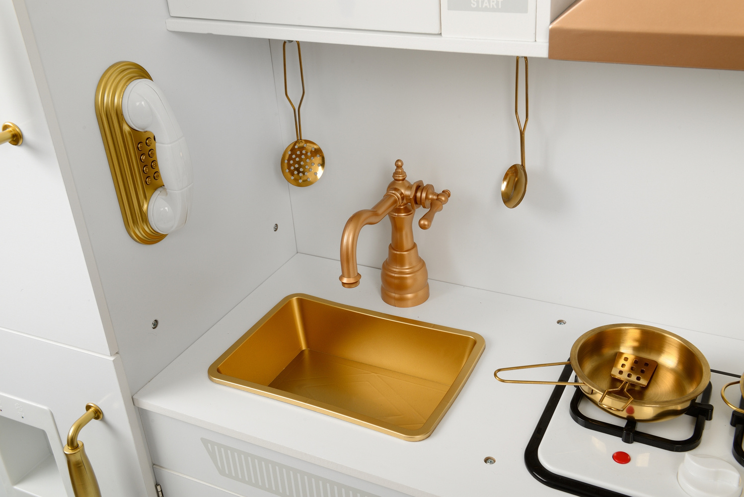 Kinderkeuken - met koksmuts en schort - hout - 91x30x106 cm