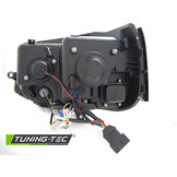 Koplampen voor VW T5 10-15 TUBE LIGHT T6 LOOK ZWART