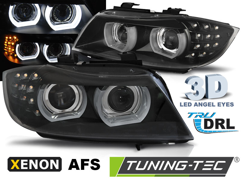 Koplampen Xenon BMW E90/E91 09-11 AFS LED DRL ZWART