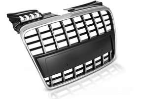 voor AUDI A4 B7 04-08 SEDAN AVANT SPORT CHROOM ZWART