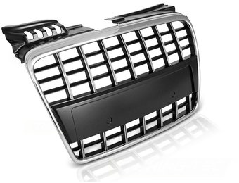 voor AUDI A4 B7 04-08 SEDAN AVANT SPORT CHROOM ZWART