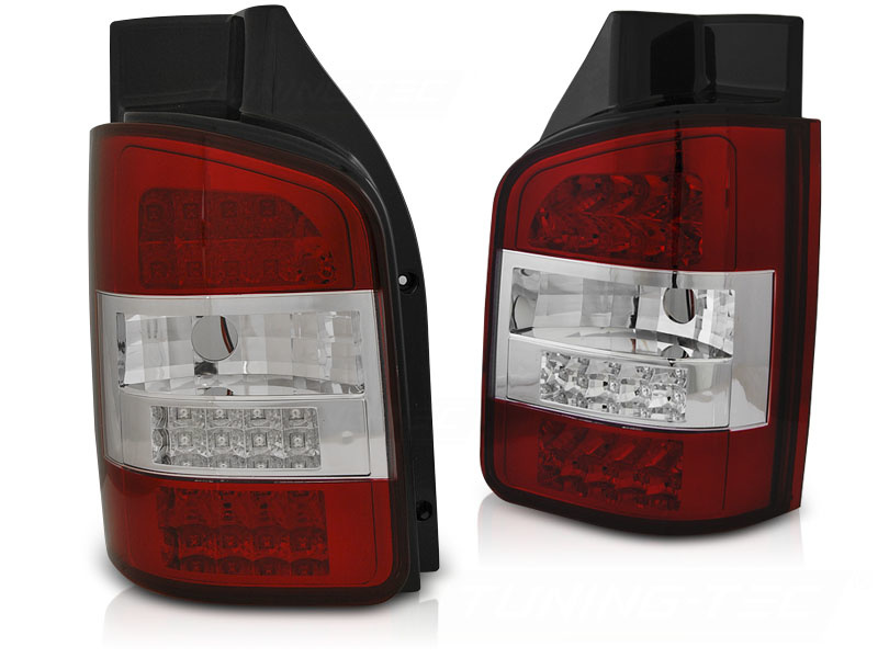 Achterlichten LED voor VW T5 10-15 TRANSPORTER ROOD WIT