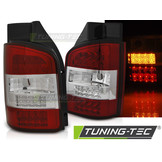 Achterlichten LED geschikt voor VW T5 10-15 TRANSPORTER ROOD WIT