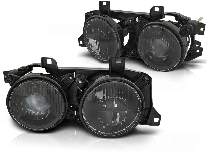 Koplampen BMW E32/E34 ZWART