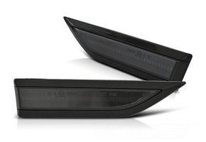 Zijkant knipperlichten voor VW CADDY 15-20 ZWART SMOKE LED