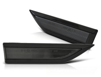 Zijkant knipperlichten voor VW CADDY 15-20 ZWART SMOKE LED