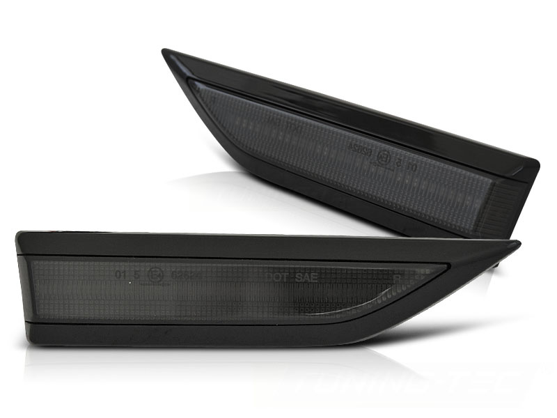 Zijkant knipperlichten geschikt voor VW CADDY 15-20 ZWART SMOKE LED