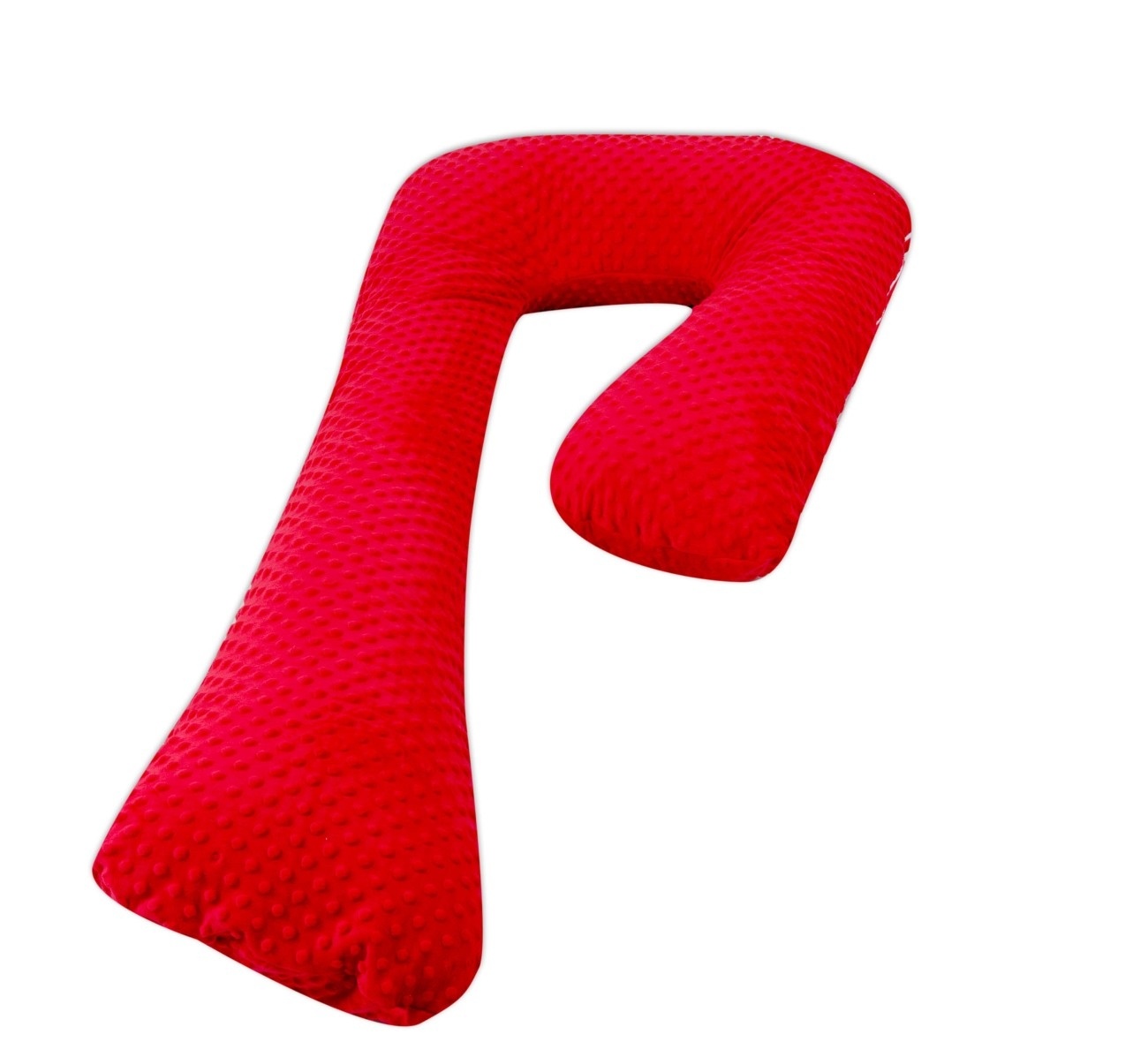 Voedingskussen - zijslaapkussen - minky stof - “7” vorm - blauw groen