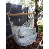 Knoopkussen - knot kussen - sierkussen - decoratie kussen - 50x40cm - creme