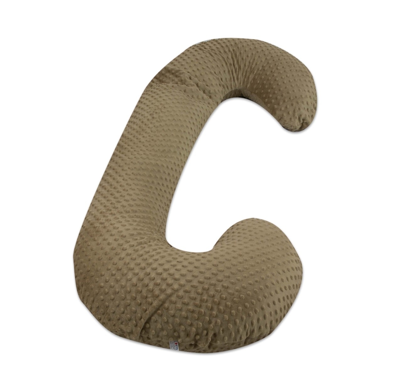 Voedingskussen - zijslaapkussen - minky stof - “C” vorm - creme