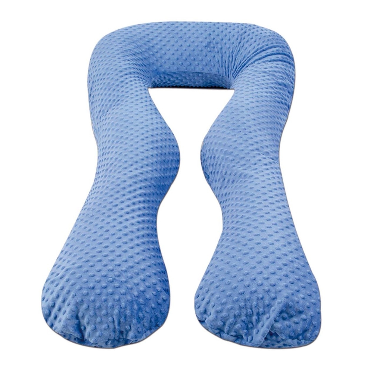 Voedingskussen - zijslaapkussen - minky stof - "U" vorm - groen