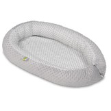 Babynest - baby nestje - 0-8 maanden - 82x54cm - grijze diamanten – grijs