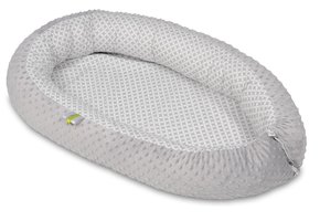 Babynest - baby nestje - 0-8 maanden - 82x54cm - grijze diamanten – grijs