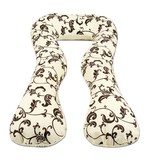 Voedingskussen - zijslaapkussen - minky stof en katoen - "U" vorm - lente stippen - groen