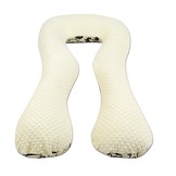 Voedingskussen - zijslaapkussen - minky stof en katoen - "U" vorm - lente stippen - groen