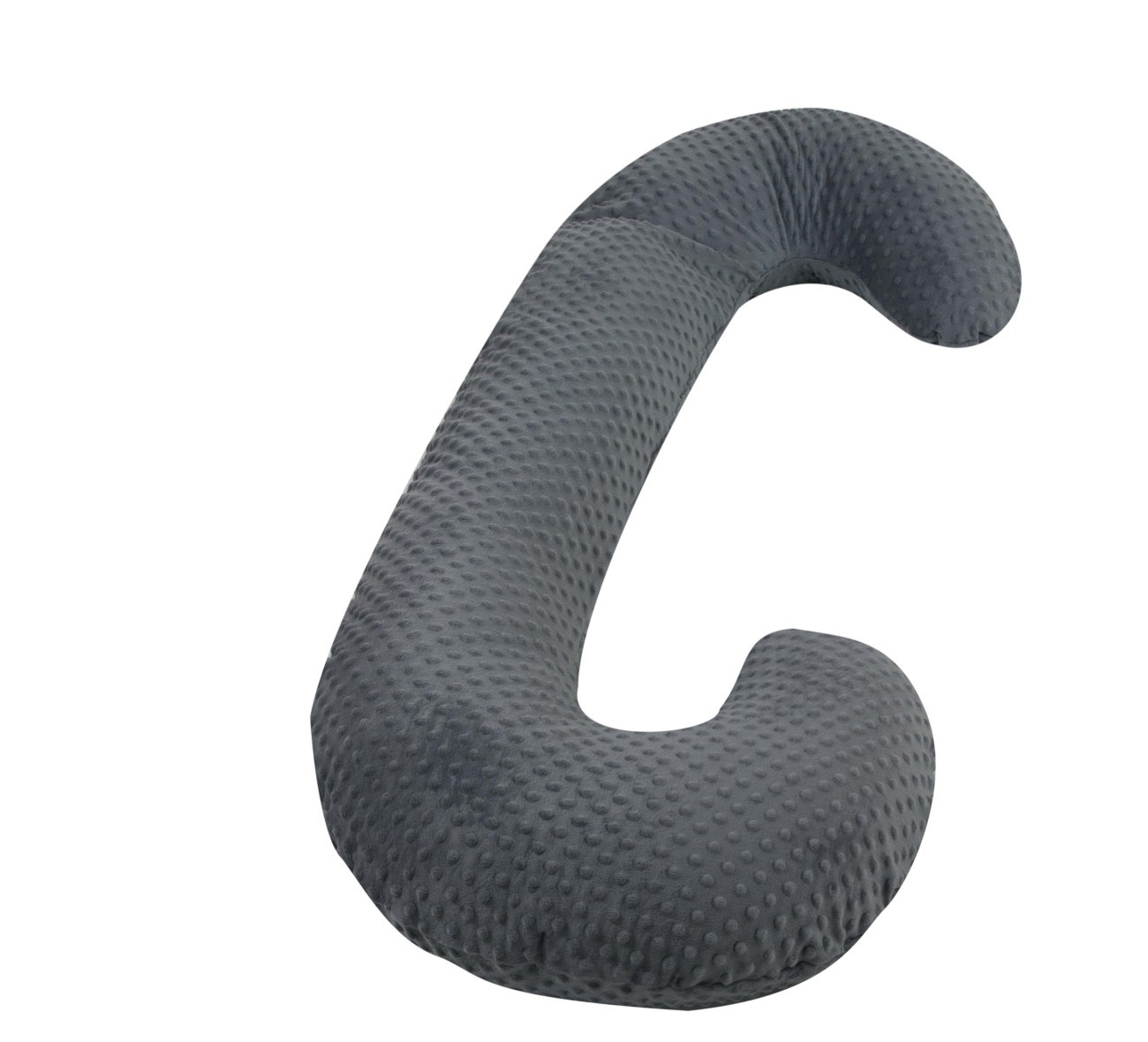 Voedingskussen - zijslaapkussen - minky stof - “C” vorm - roze