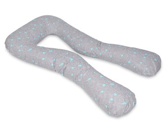 Voedingskussen - Zwangerschapskussen - groot - 100% katoen - katten en harten