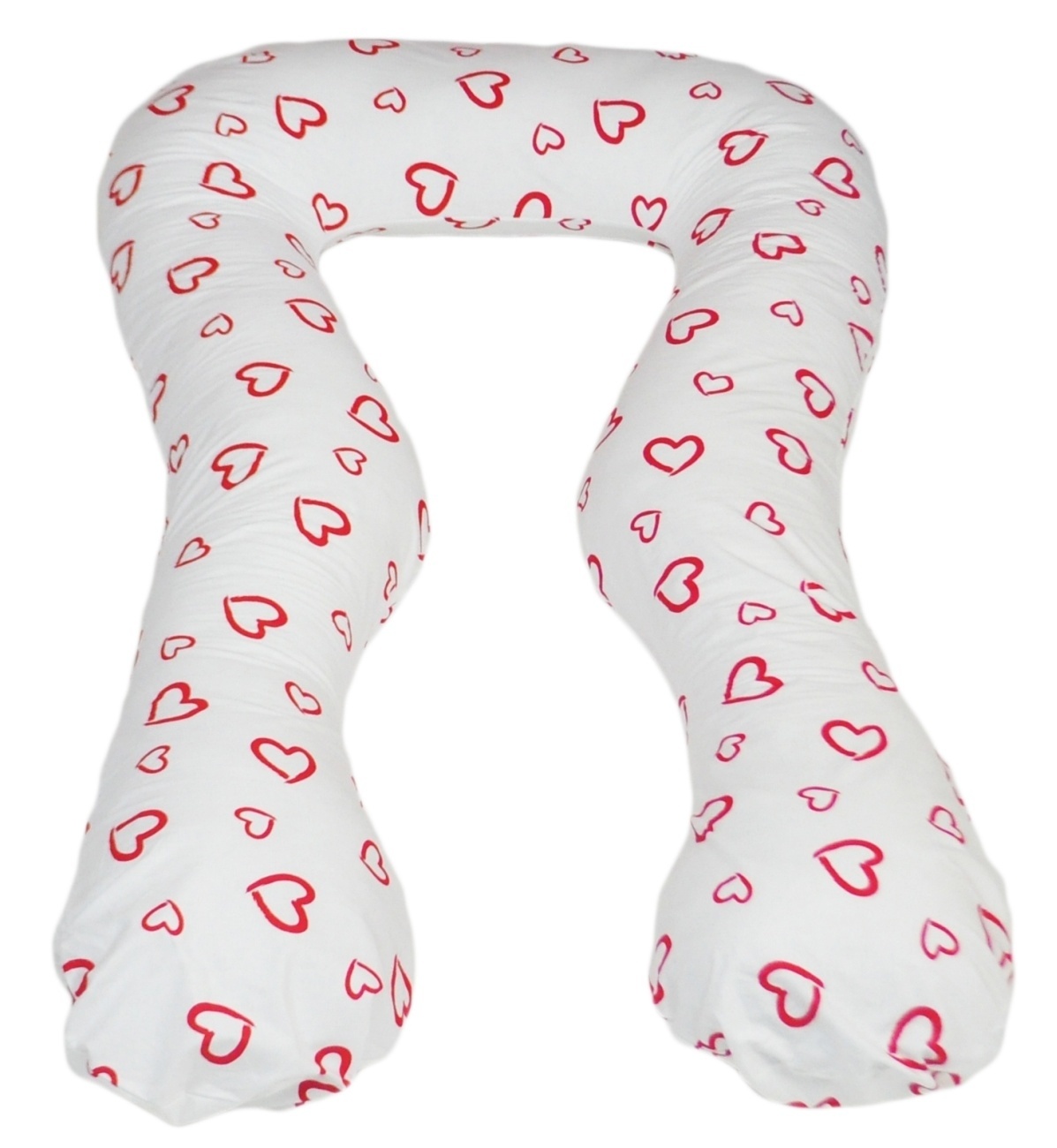 Voedingskussen - Zwangerschapskussen - groot - 100% katoen - rode harten
