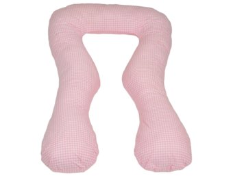 Voedingskussen - Zwangerschapskussen - groot - 100% katoen - roze geruit