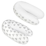 Voedingskussen - Zwangerschapskussen - 100% katoen - met koordjes - 145 cm - vossen - wit