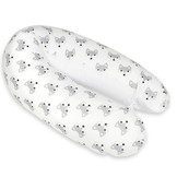 Voedingskussen - Zwangerschapskussen - 100% katoen - met koordjes - 145 cm - vossen - wit