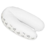 Voedingskussen - Zwangerschapskussen - 100% katoen - met koordjes - 145 cm - vossen - wit