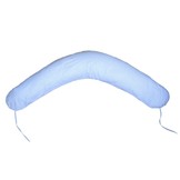 Voedingskussen - Zwangerschapskussen - 100% katoen - met koordjes - 145 cm - blauw geruit