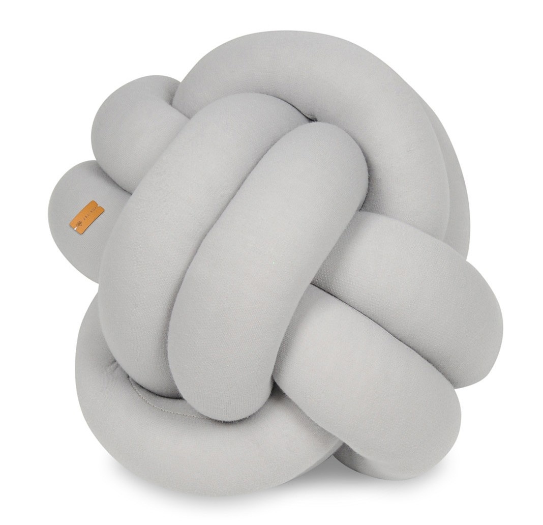Knoopkussen - knot kussen - sierkussen - decoratie kussen - 30x30cm - grijs