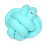 Knoopkussen - knot kussen - sierkussen - decoratie kussen - 35x35cm - turkoois