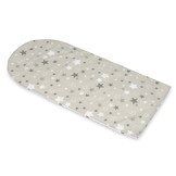 Babynest - baby nestje - 0-8 maanden - 100% katoen - 82x54cm - wit/grijze sterren op grijs - wit/grijze sterren op wit