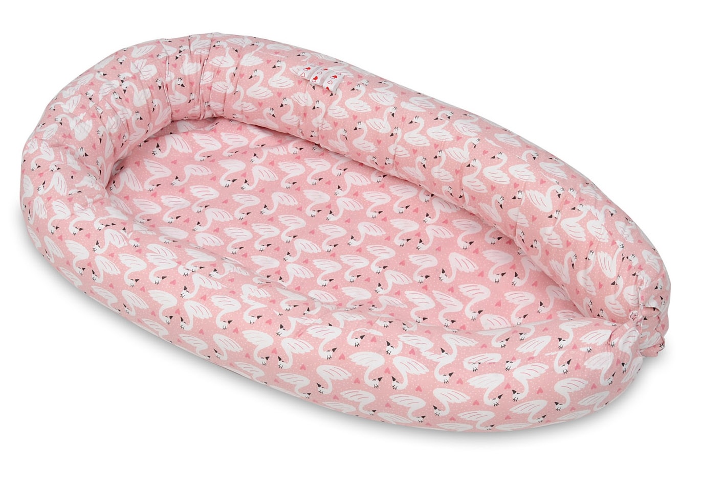 Babynest - baby nestje - 0-8 maanden - 100% katoen - 82x54cm - zwanen