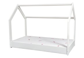 Houten kinderbed - huisbed - incl. premium matras - 190x90 - wit