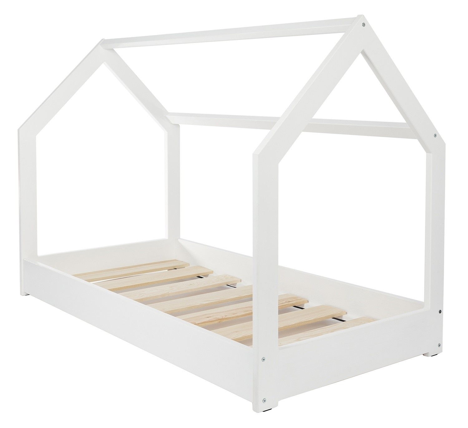 Houten kinderbed - huisbed - incl. premium matras - 190x90 - wit