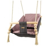 Babywiegschommel - max. 20 kg - grijs, lichtroze