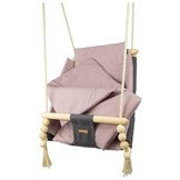 Babywiegschommel - max. 20 kg - grijs, lichtroze