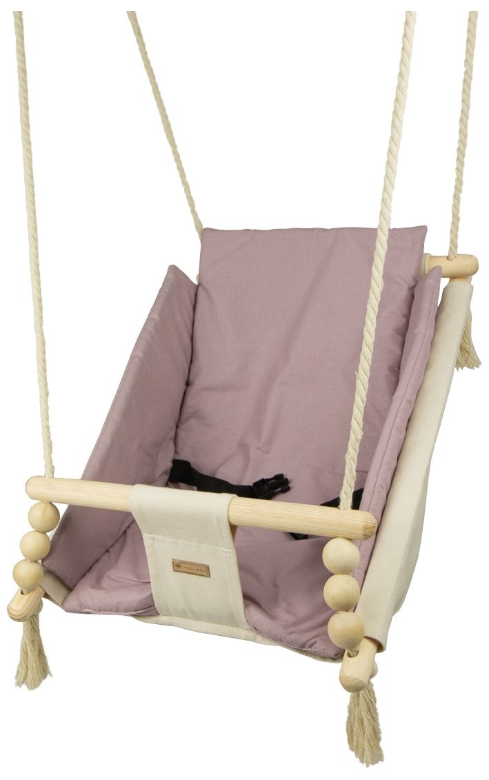Babywiegschommel - max. 20 kg - crème, lichtroze