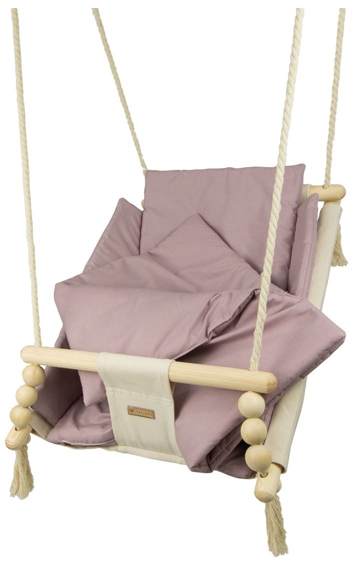 Babywiegschommel - max. 20 kg - crème, lichtroze
