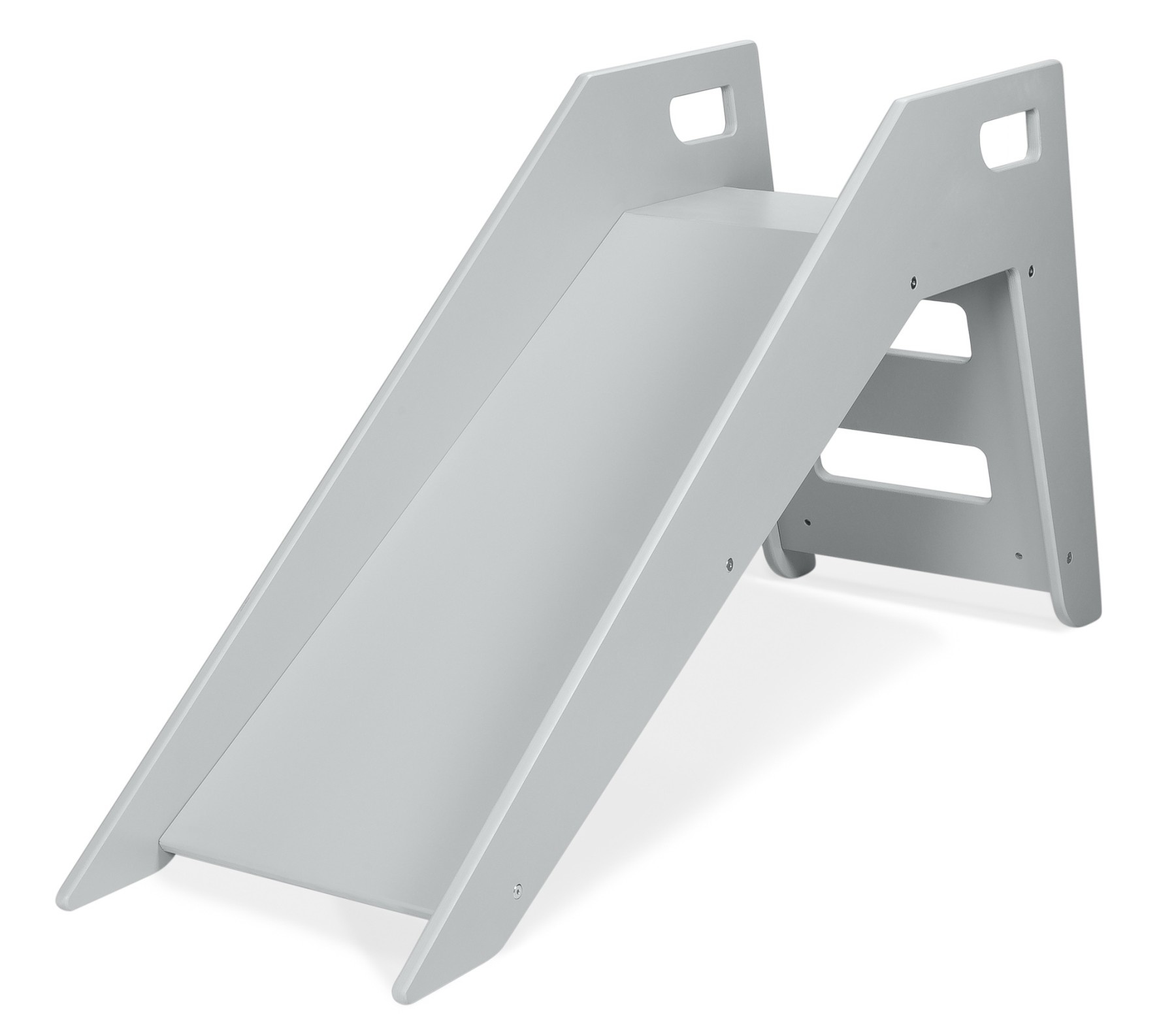 Houten glijbaan - binnen en buiten - leuk voor bij een ballenbak - 146x73cm - grijs