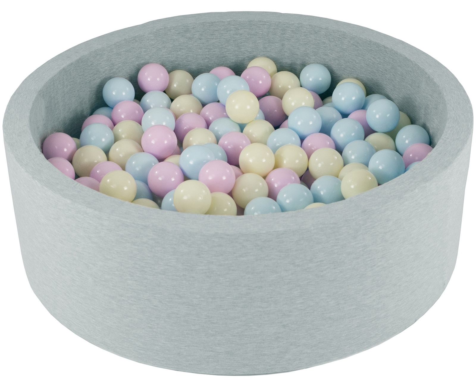 Ballenbak - 450 ballen - rond - 90x30 cm ballenbad - roze, blauw, gele (pastel) ballen